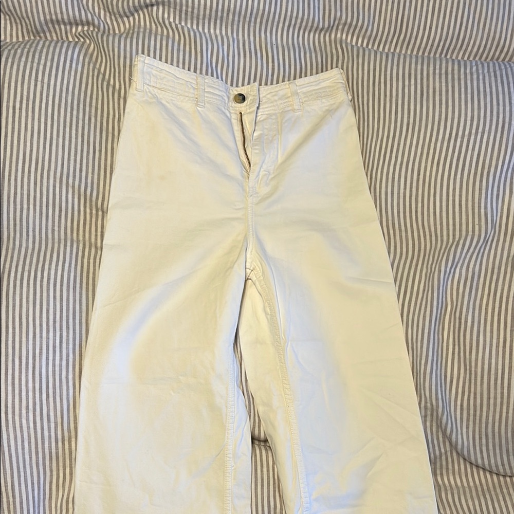 We the Free Ivory Wide-Leg Pants